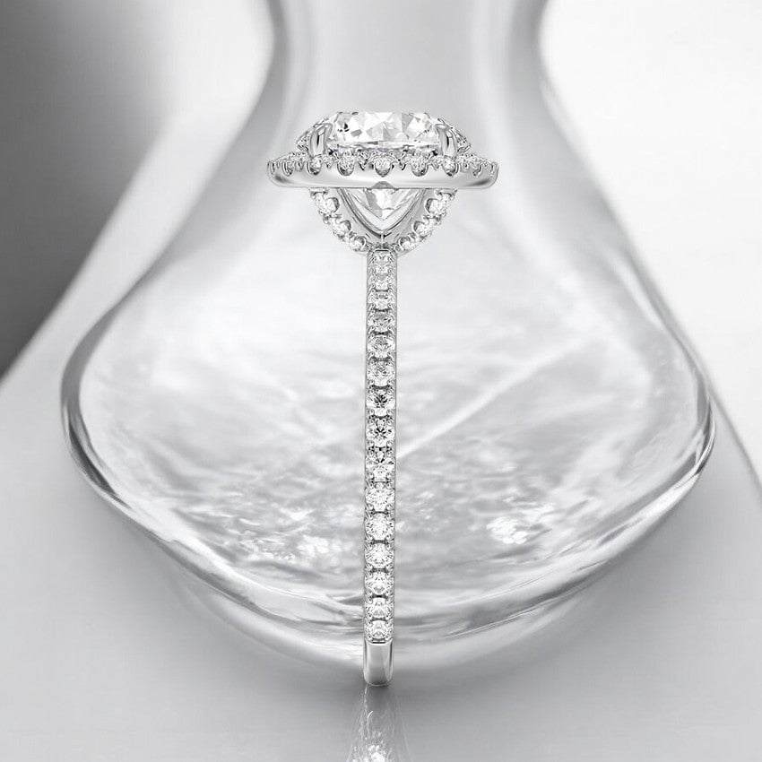 Halo Lab Grown Diamond Engagement Ring