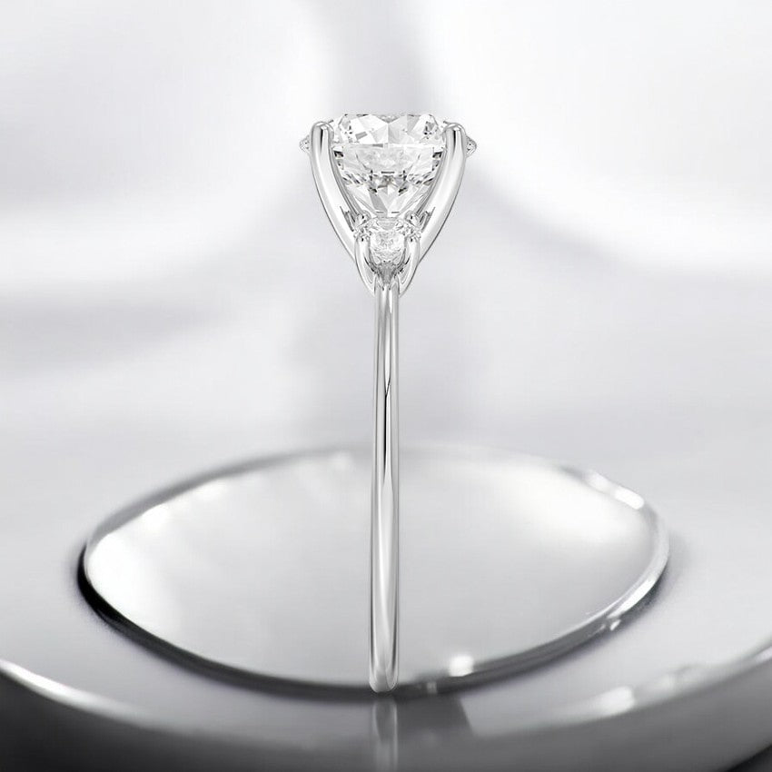 Three Stone Lab Grown Diamond Engagement Ring