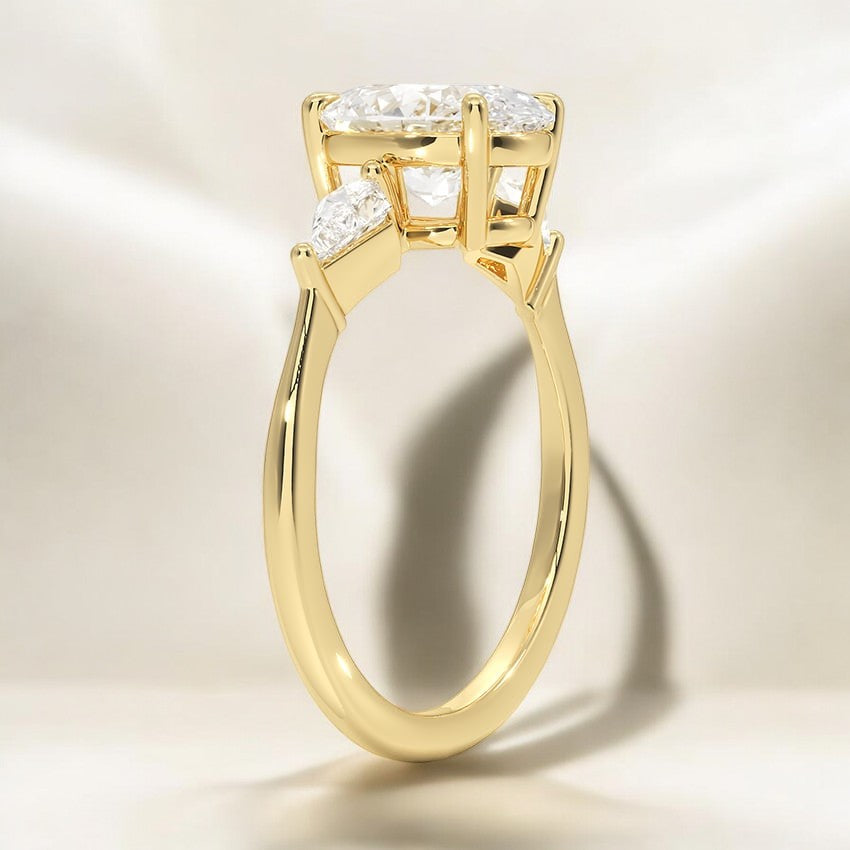 Three Stone Lab Grown Diamond Engagement Ring