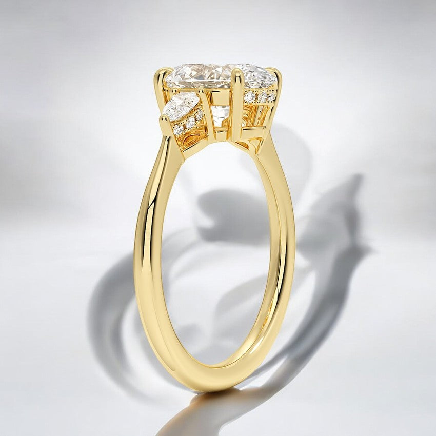 Three Stone Lab Grown Diamond Engagement Ring