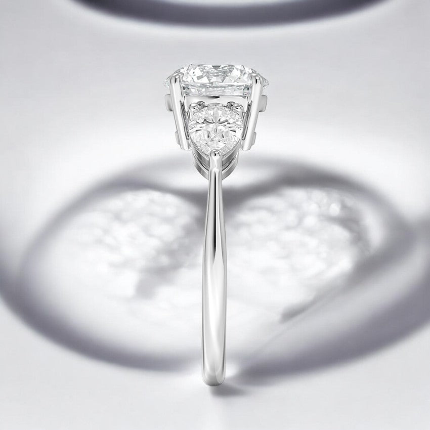Three Stone Lab Grown Diamond Engagement Ring