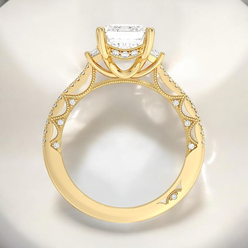 Three Stone Lab Grown Diamond Engagement Ring