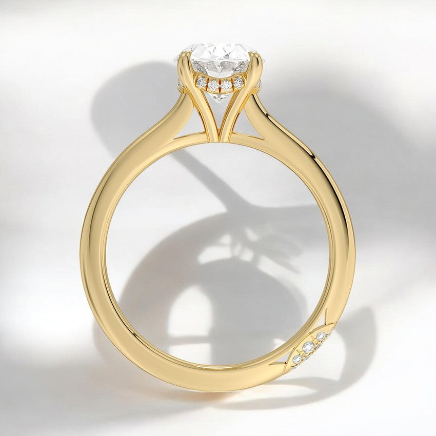 Petite Diamond Lab Grown Diamond Engagement Ring - Sleek, Stylish, and Timelessly Elegant