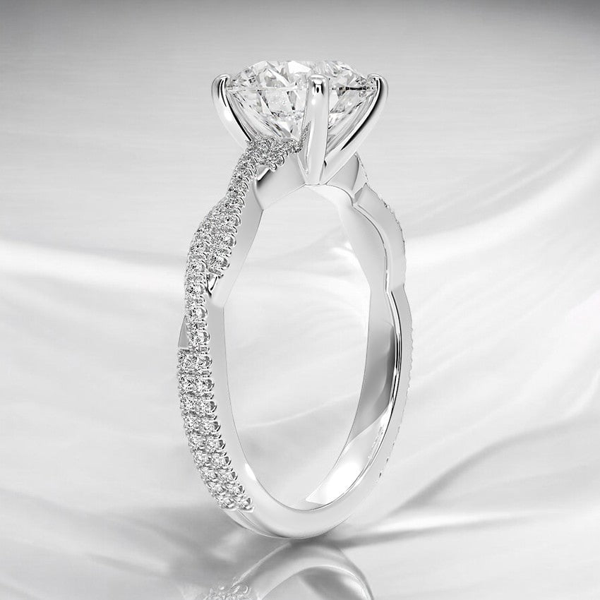 Twisted Vine Lab Grown Diamond Engagement Ring - A Stunning Design for the Modern Bride