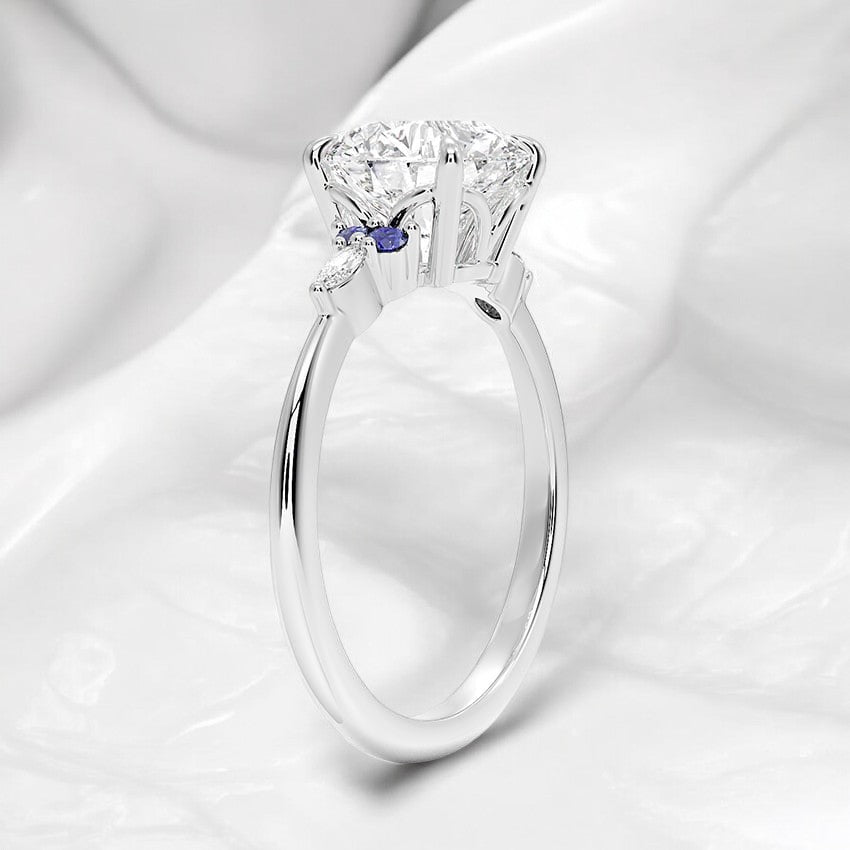 Sapphire and Lab Grown Diamond Engagement Ring - A Marriage of Beauty and Craftsmanship