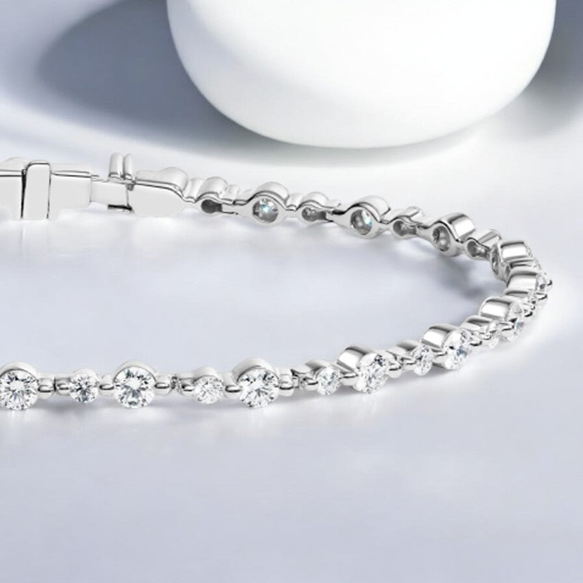 White Marseille Lab Diamond Tennis Bracelet