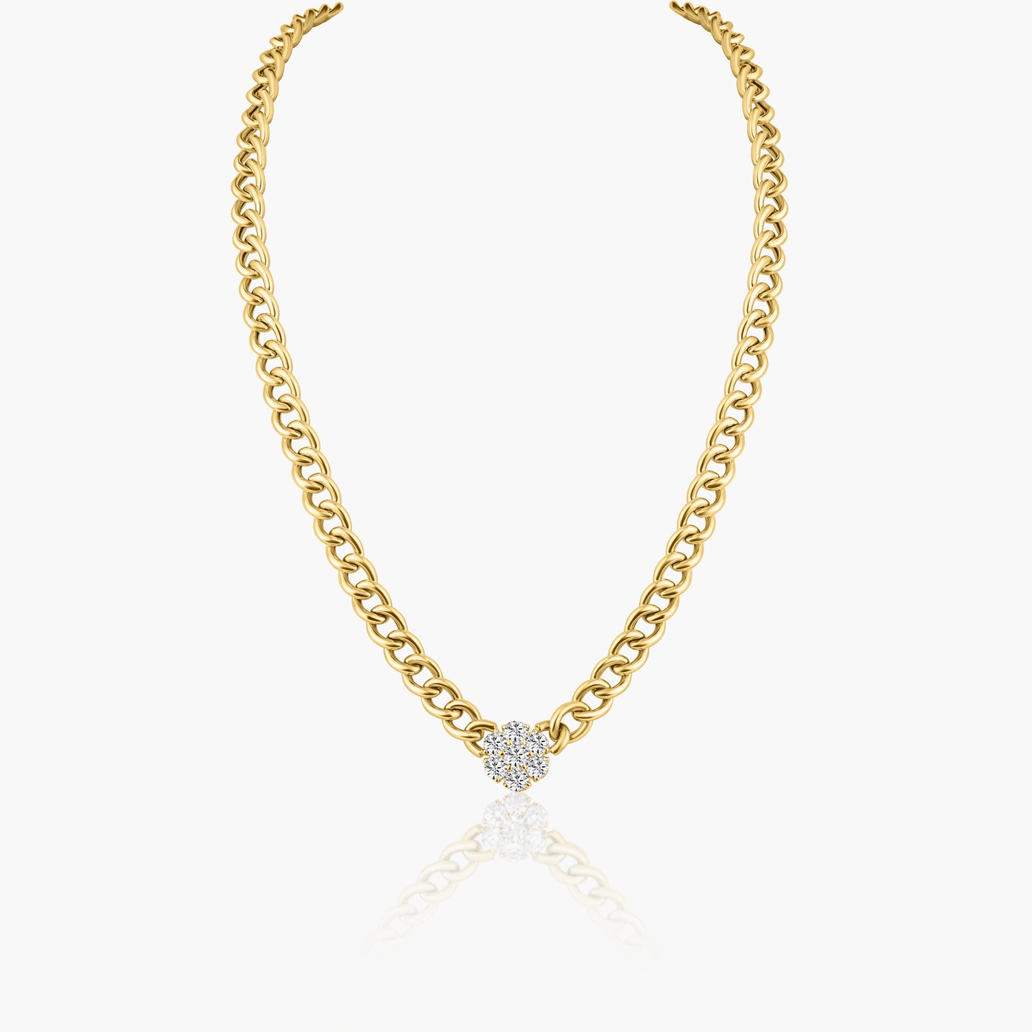 14K Yellow Gold Chain Link Necklace - N829-3.5EMC