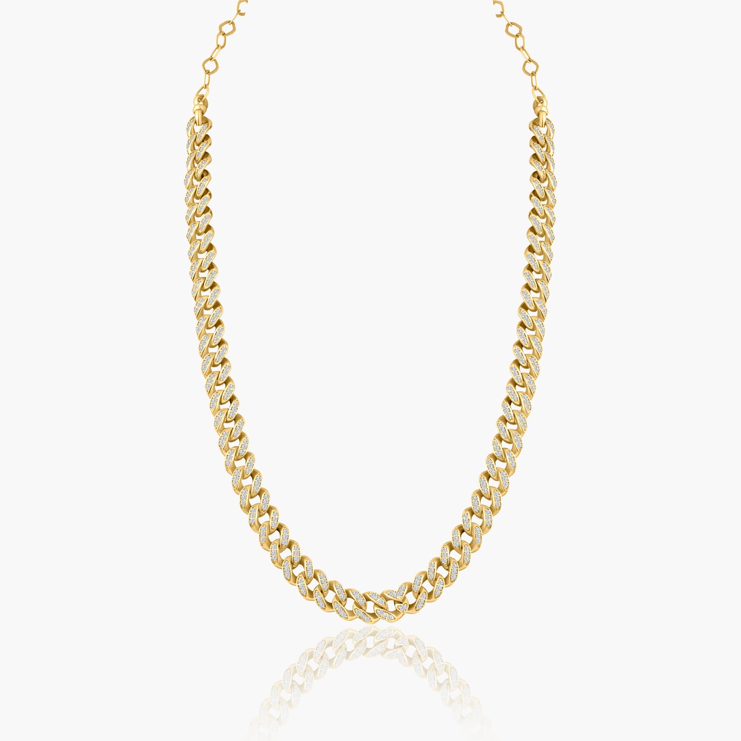 14K Yellow Chain Link Necklace-NT8617(CUD)HNMC