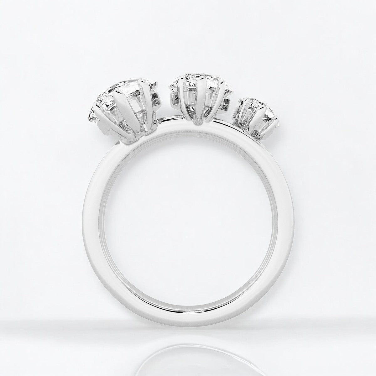 Marquise Lab Grown Diamond Graduated Three Stone Ring