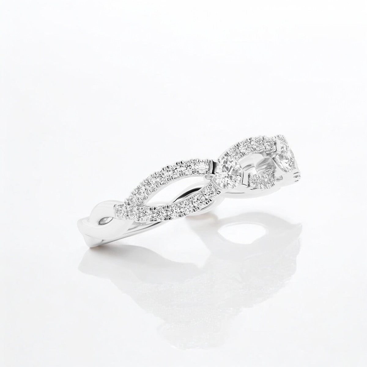 Round Lab Grown Diamond Stackable Infinity Ring