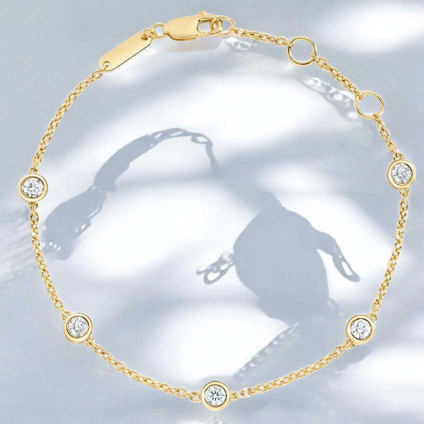 Paperclip Lab Diamond Bracelet Set