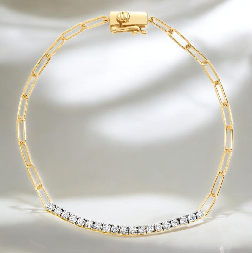 Paperclip Lab Diamond Tennis Bracelet
