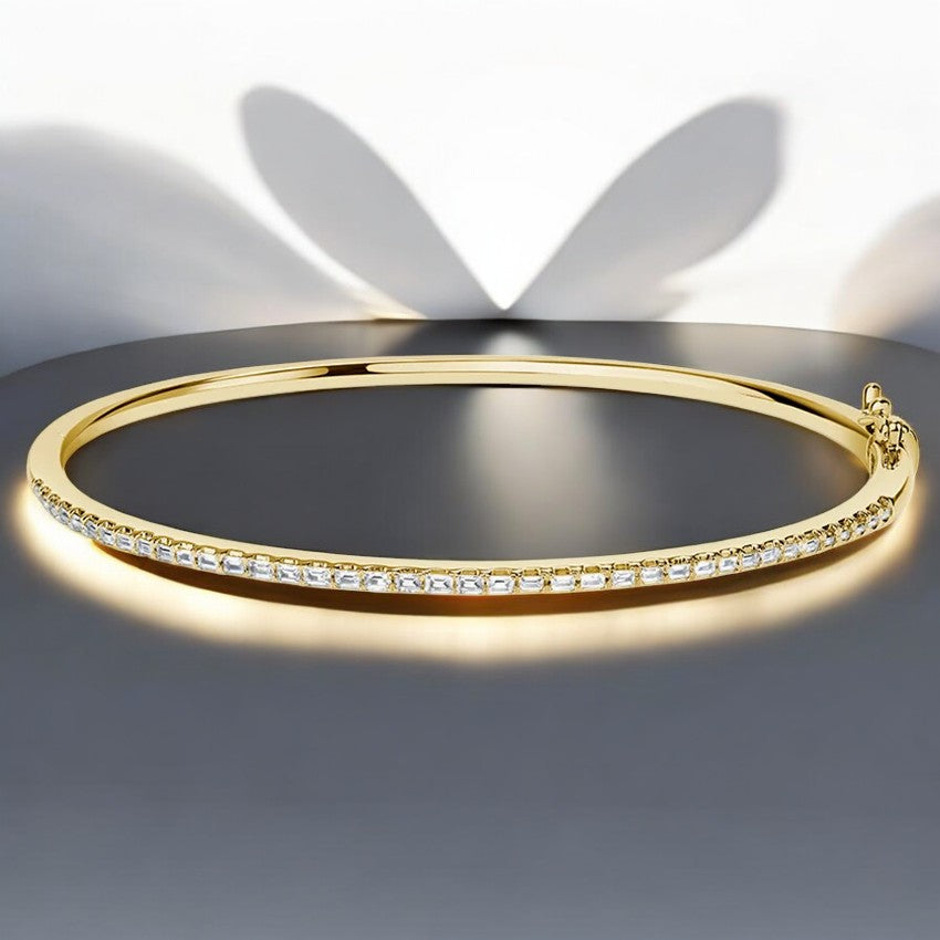 Baguette Lab Diamond Bangle