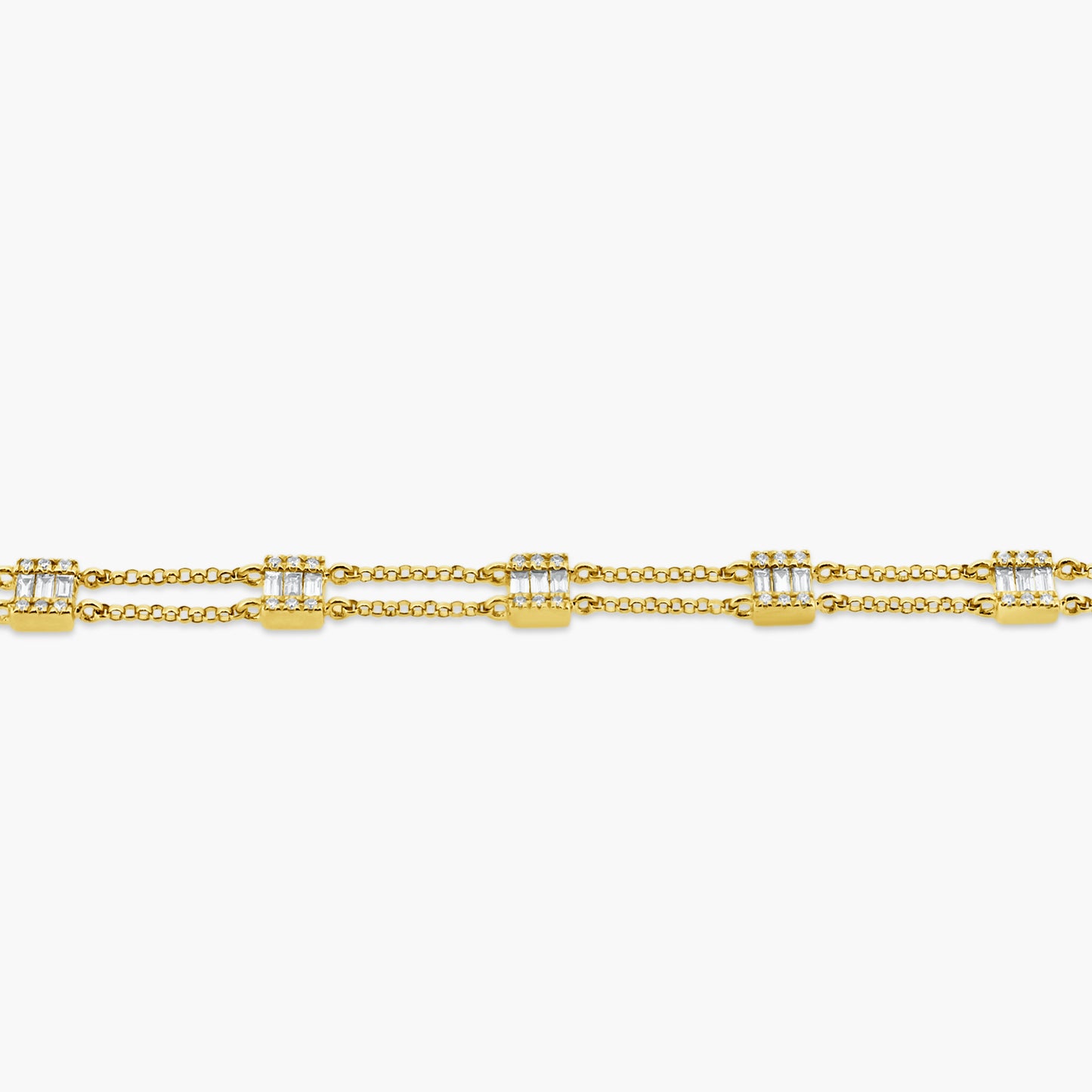 14K Yellow Gold Baguette Bracelet - B60611303