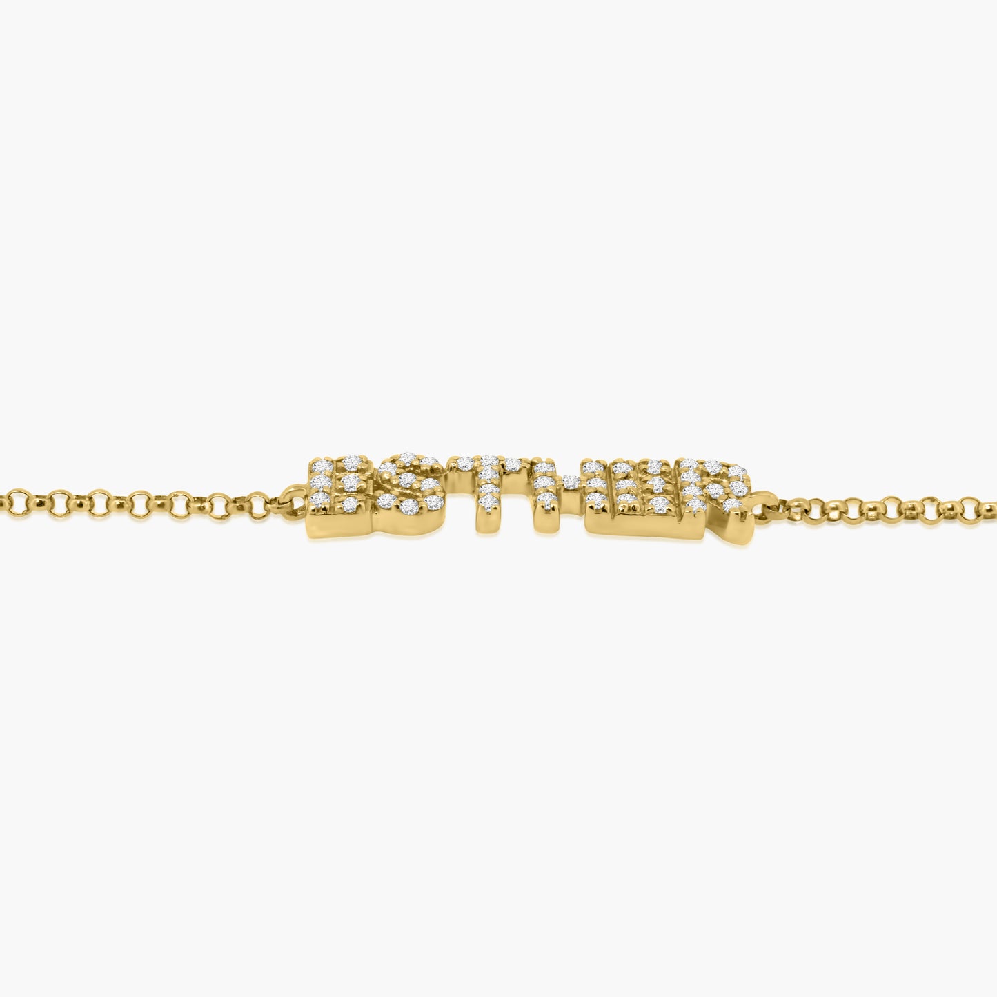 14K Yellow Gold Dainty Personalized Bracelet-A60606509