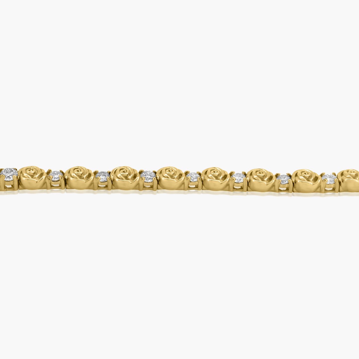 14K Yellow Gold Rose Bracelet - B-00072