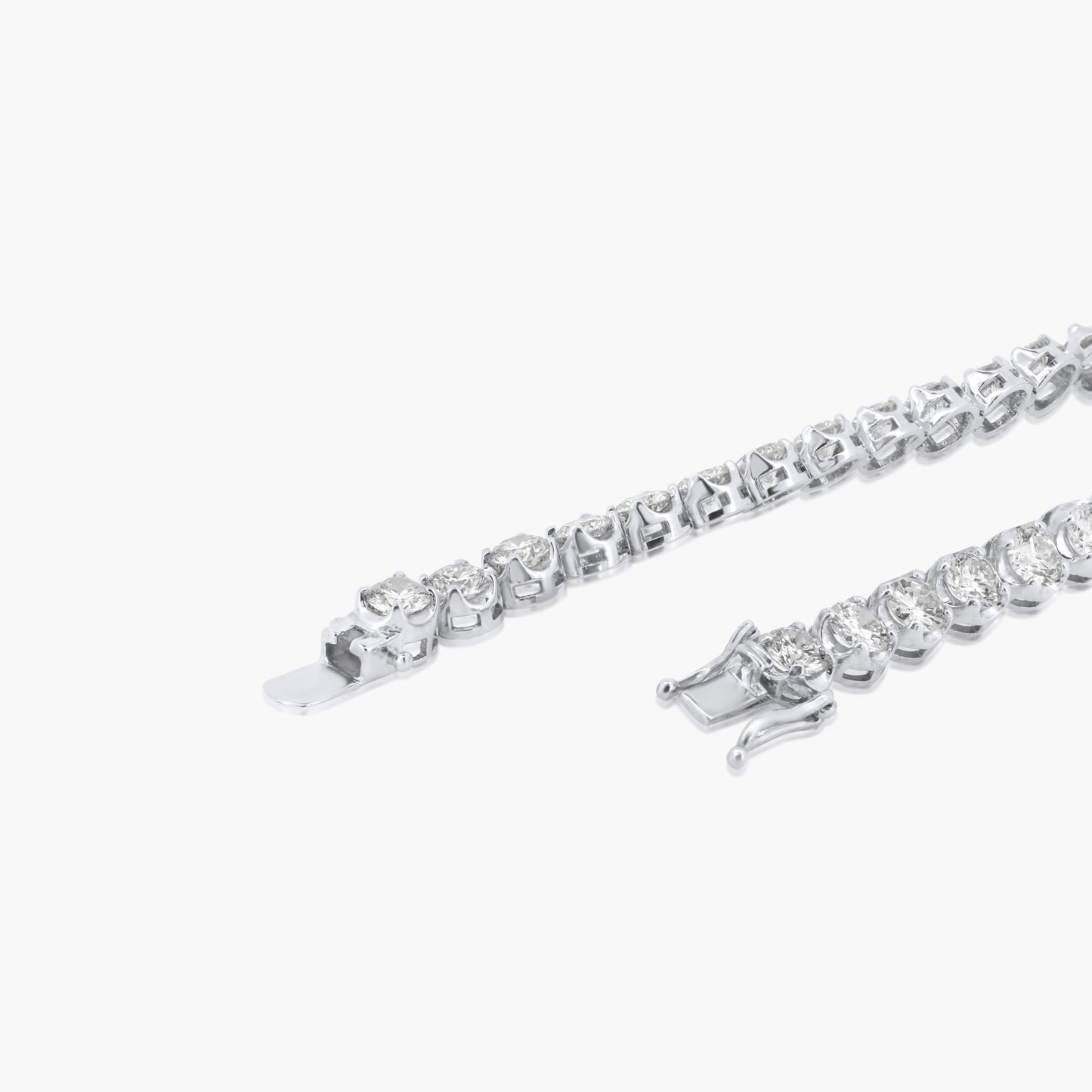 14K White Gold Round Diamond Tennis Bracelet - B-4.5MMCRWNAA