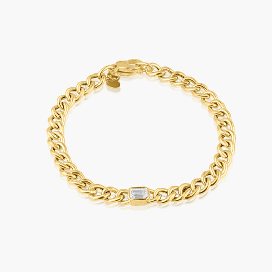 14K Yellow Gold Chain Link Bracelet-B-EMB50SE-1