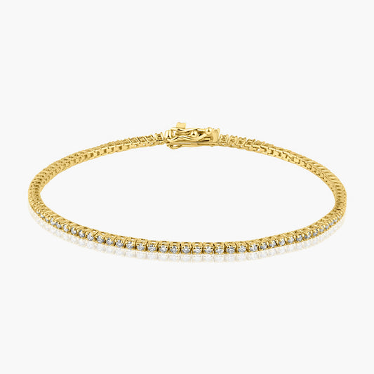 14K Yellow Gold Tennis Bracelet-BT4-1.3BMC