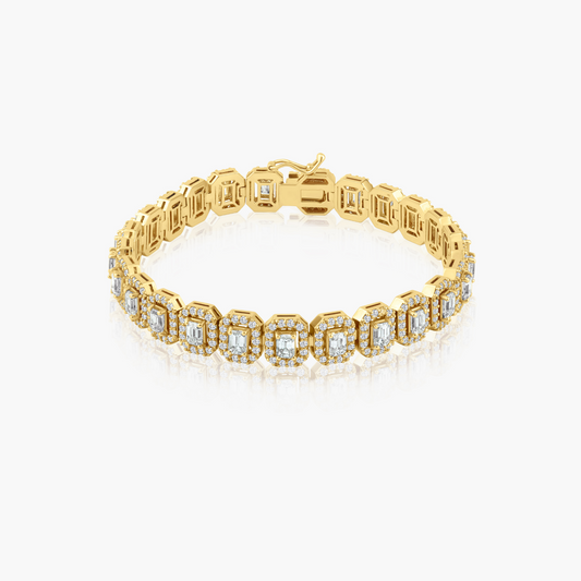 18K Yellow Gold Statement Bracelet-B-TD079EM-30BMC