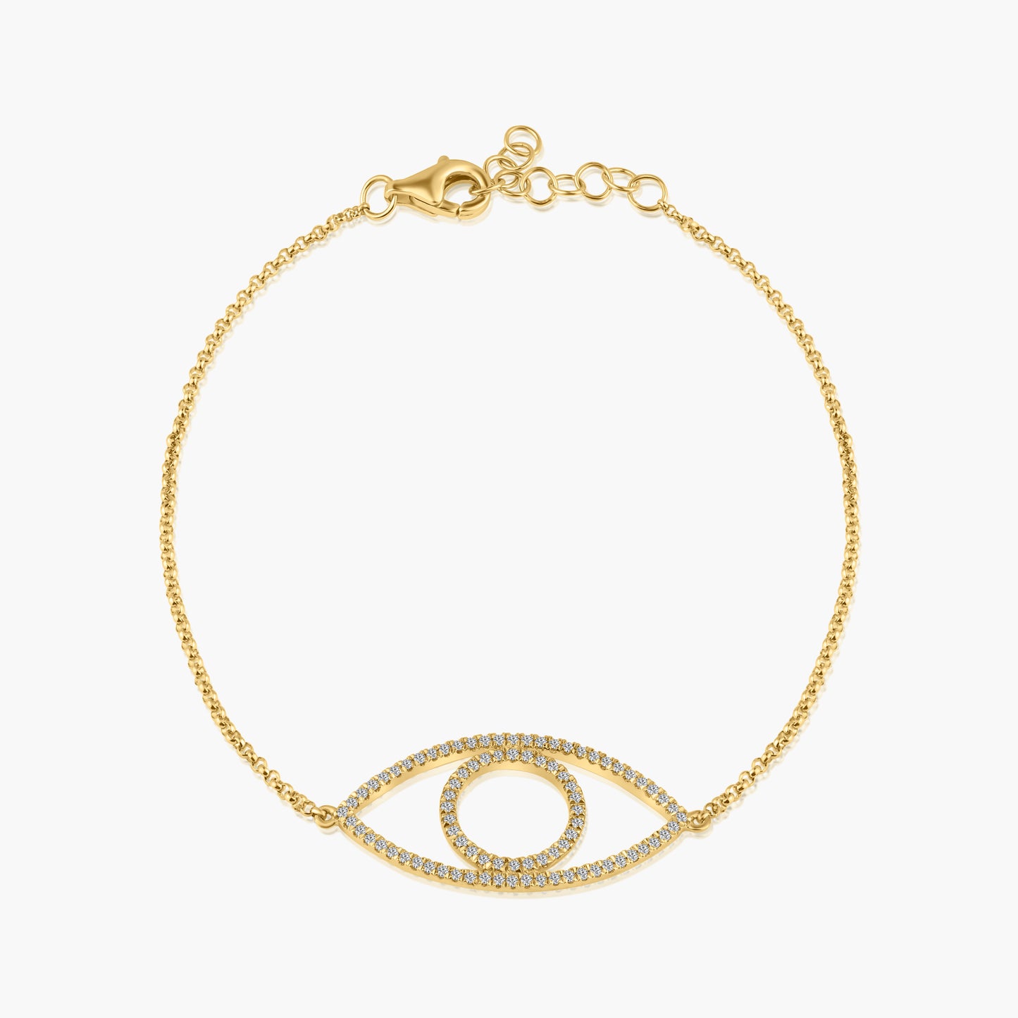 14K Yellow Gold Evil Eye Bracelet-B60154703