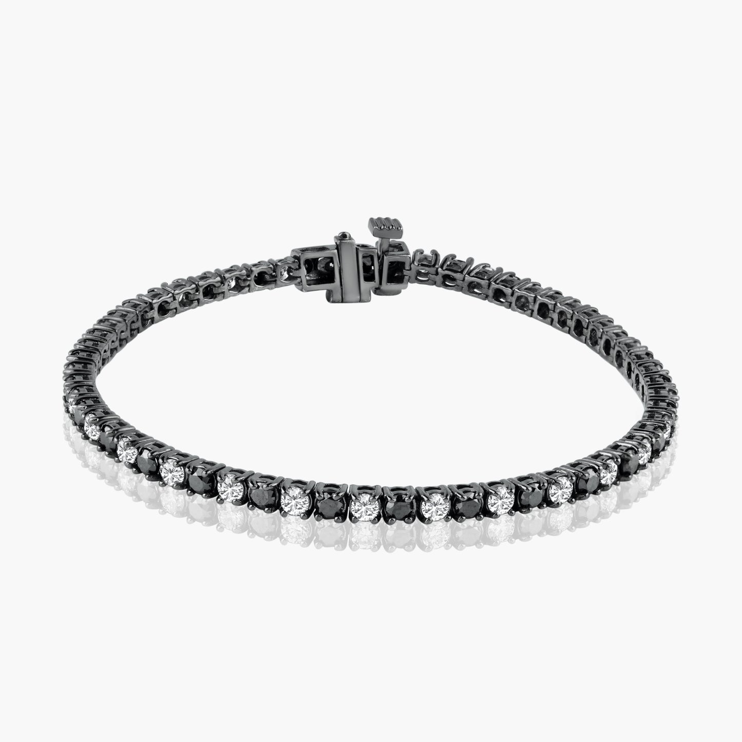 18K Black Gold Tennis Bracelet - B60450807