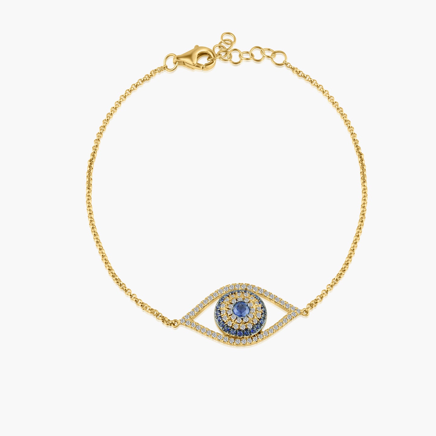 14K Yellow Gold Evil Eye Bracelet-B605360