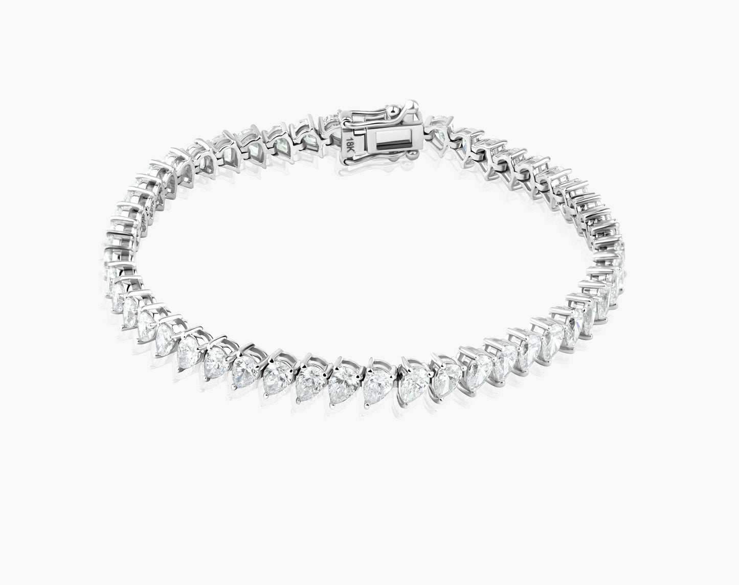 18K White Gold Tennis Bracelet - B60551701