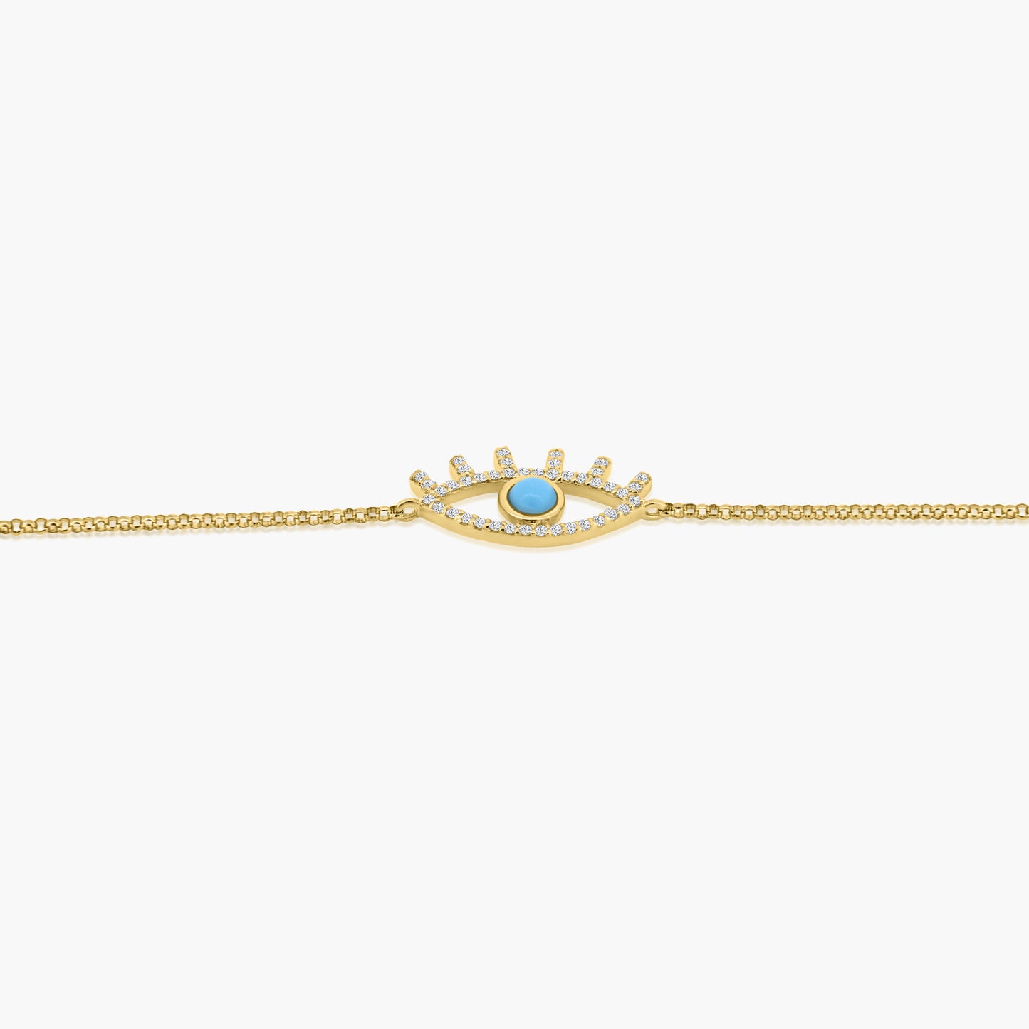 14K Yellow Gold Evil Eye Bracelet-B605528