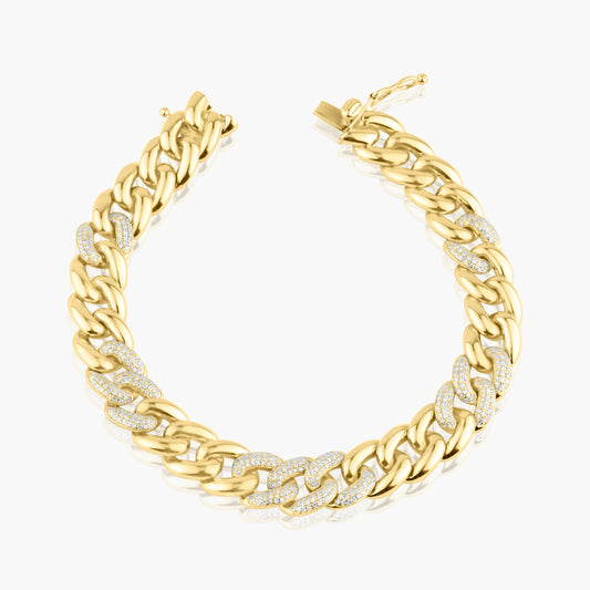 14K Yellow Gold Chain Link Bracelet-B60561204