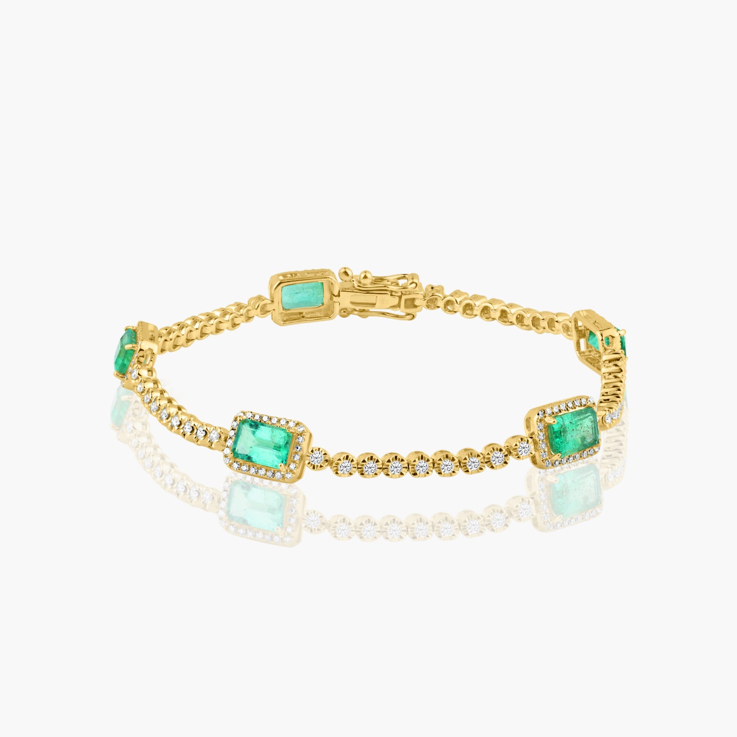 14K Yellow Gold Colored Gemstone Bracelet-B60576502