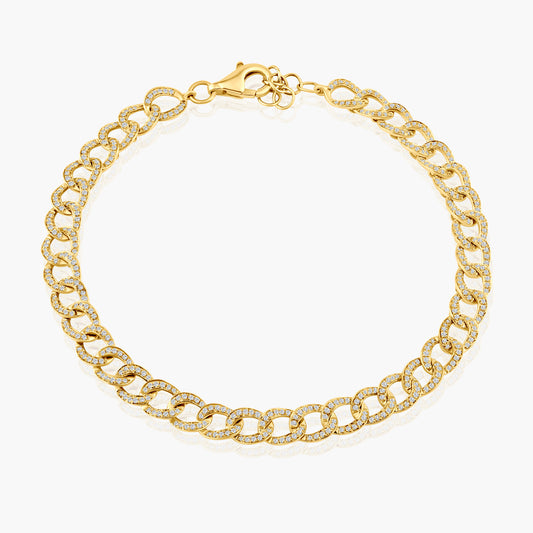 14K Yellow Gold Chain Link Bracelet-B60577702