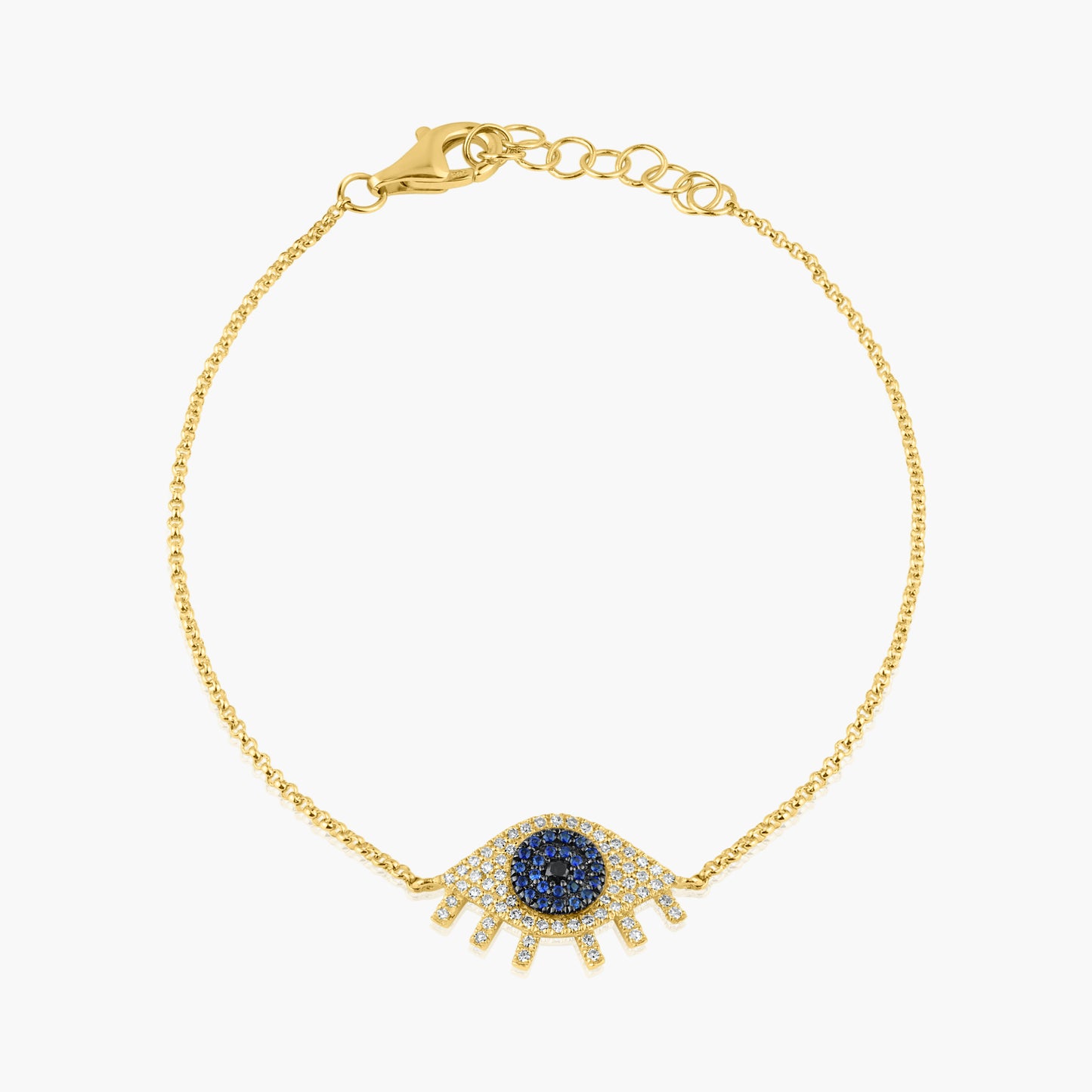 14K Yellow Gold Evil Eye Bracelet-B605805