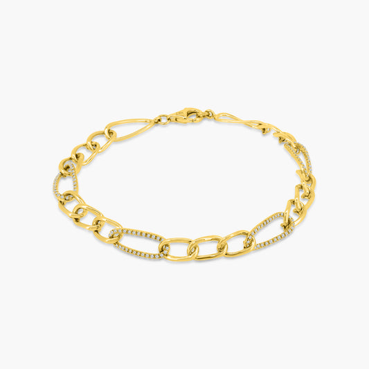 14K Yellow Gold Chain Link Bracelet-B606022B01