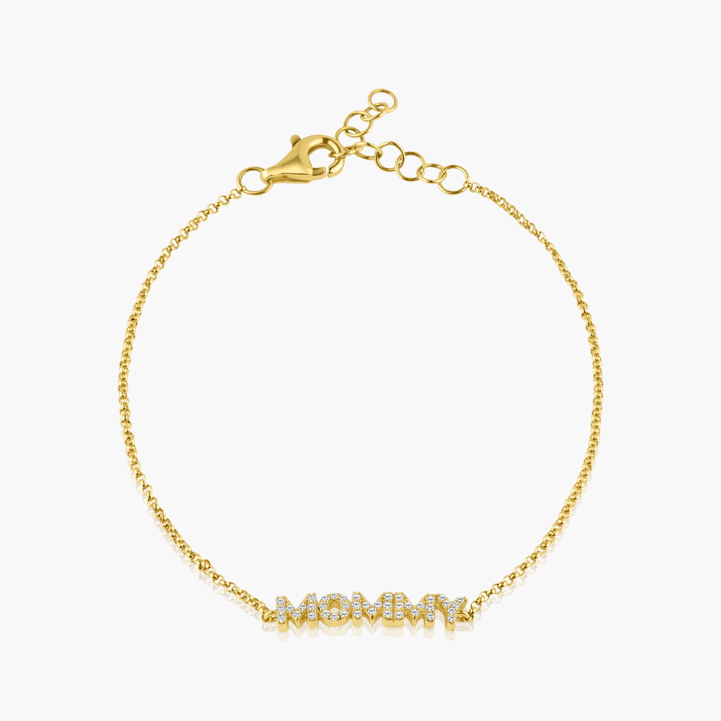 14K Yellow Gold Dainty Personalized Bracelet-B60606506