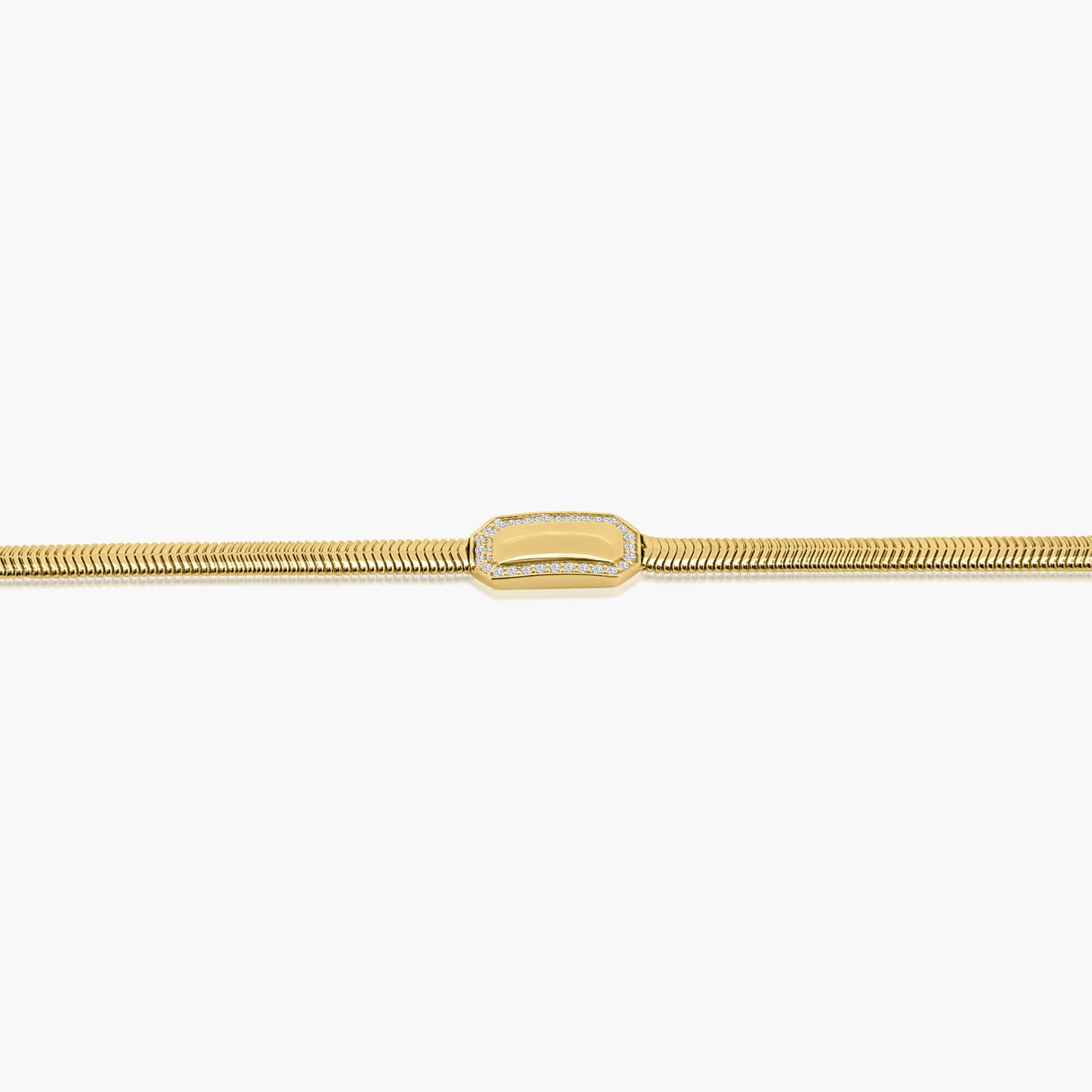 14K Yellow Gold Snake Bracelet - B606096S