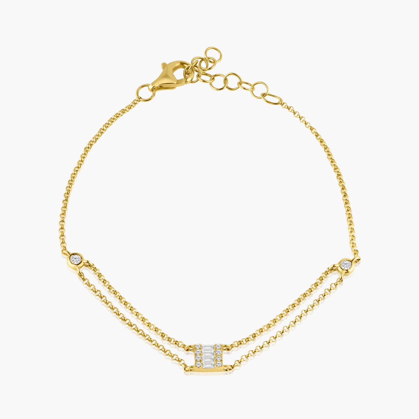 14K Yellow Gold Baguette Bracelet - B606141