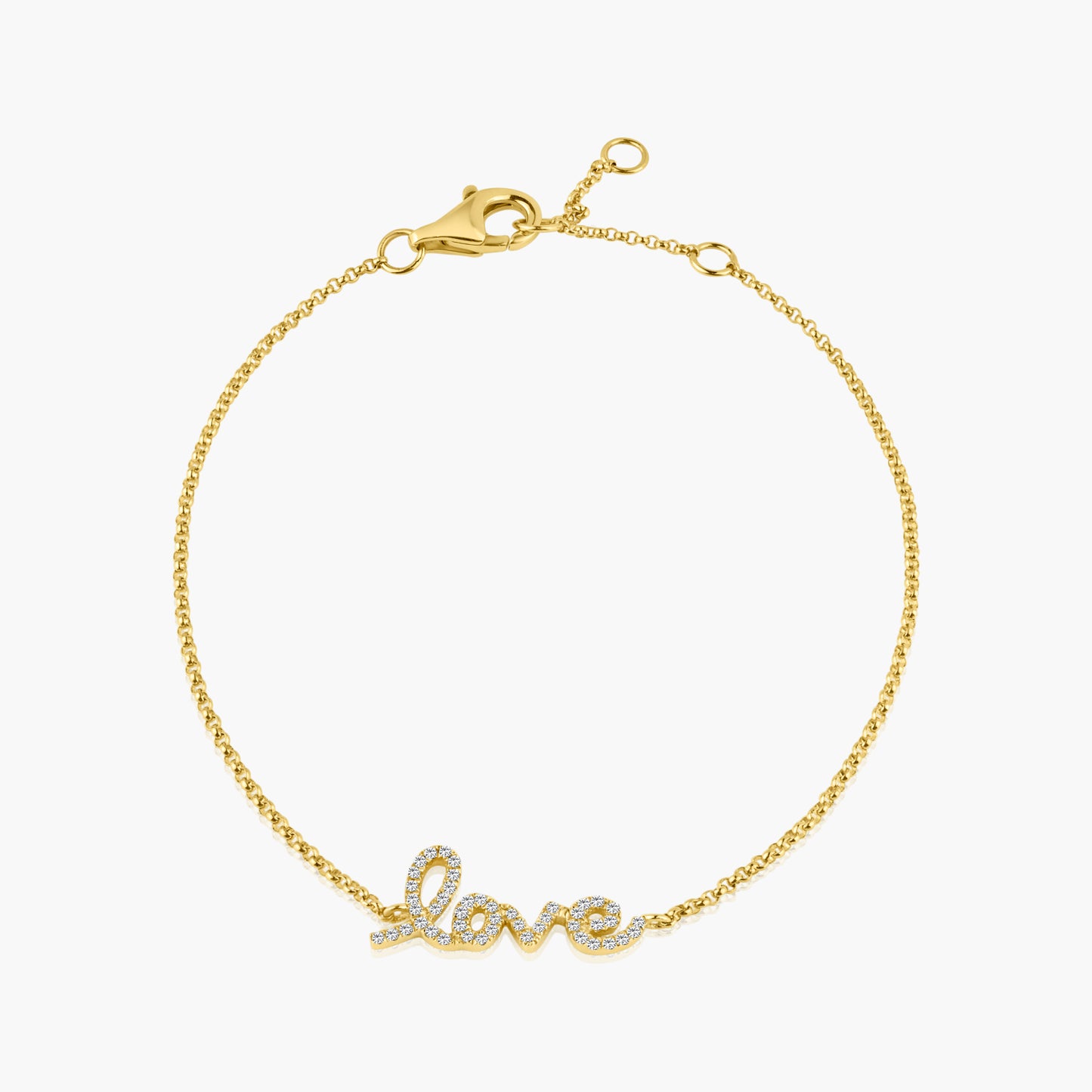 14K Yellow Gold Dainty Personalized Bracelet-B606189