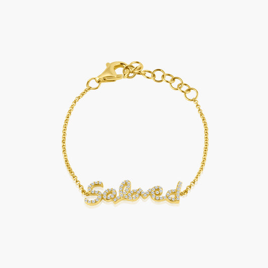 14K Yellow Gold Personalized Bracelet-B606207