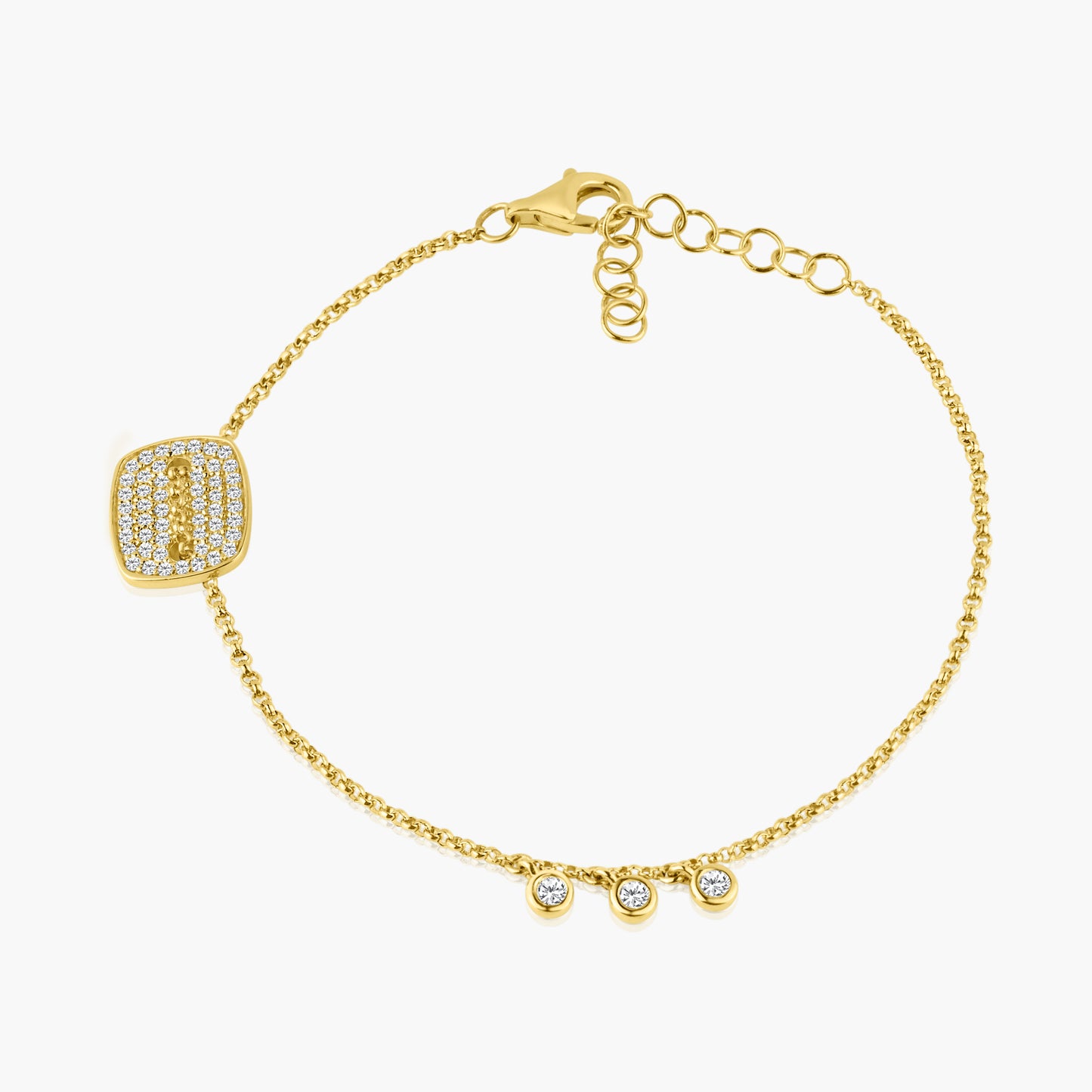 14K Yellow Gold Dainty Bracelet - B606295