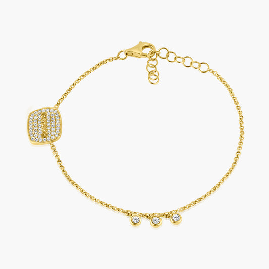 14K Yellow Gold Dainty Bracelet - B606295