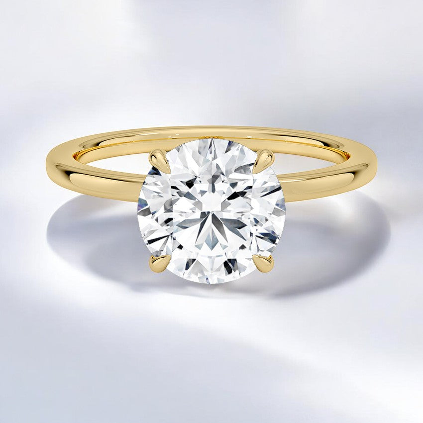Secret Halo Lab Grown Diamond Engagement Ring – Elegant and Delicate Design