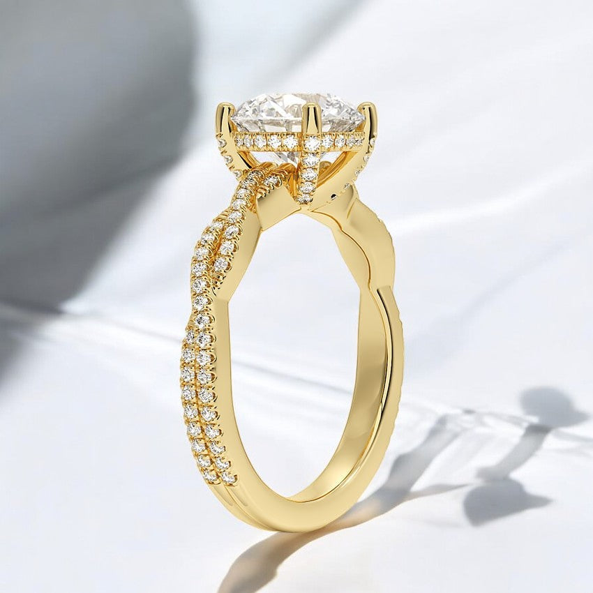 Twisted Vine Lab Grown Diamond Engagement Ring – Charming and Graceful Aesthetic