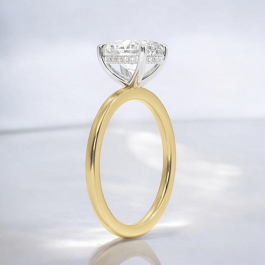 Mixed Metal Lab Grown Diamond Engagement Ring – Classic Design with a Contemporary Edge