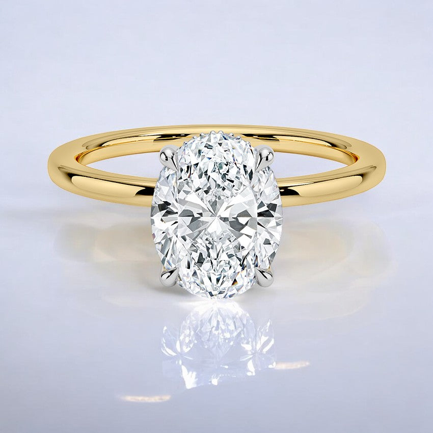 Mixed Metal Lab Grown Diamond Engagement Ring – Classic Design with a Contemporary Edge