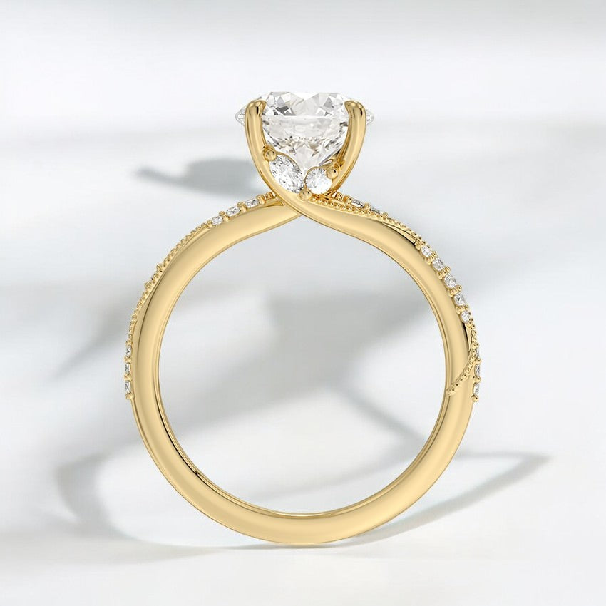 Hidden Accent Lab Grown Diamond Engagement Ring – A Symbol of Everlasting Love