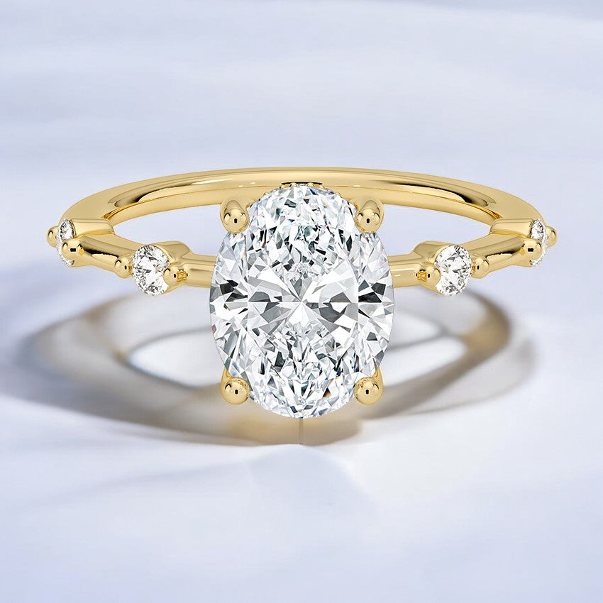 Hidden Halo Lab Grown Diamond Engagement Ring – Timeless Beauty with a Classic Twist