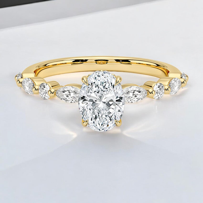 Hidden Halo Lab Grown Diamond Engagement Ring – Intricate Design with a Modern Twist