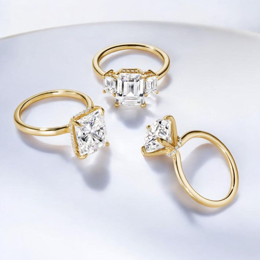 Hidden Halo Lab Grown Diamond Engagement Ring – Graceful and Understated Luxury