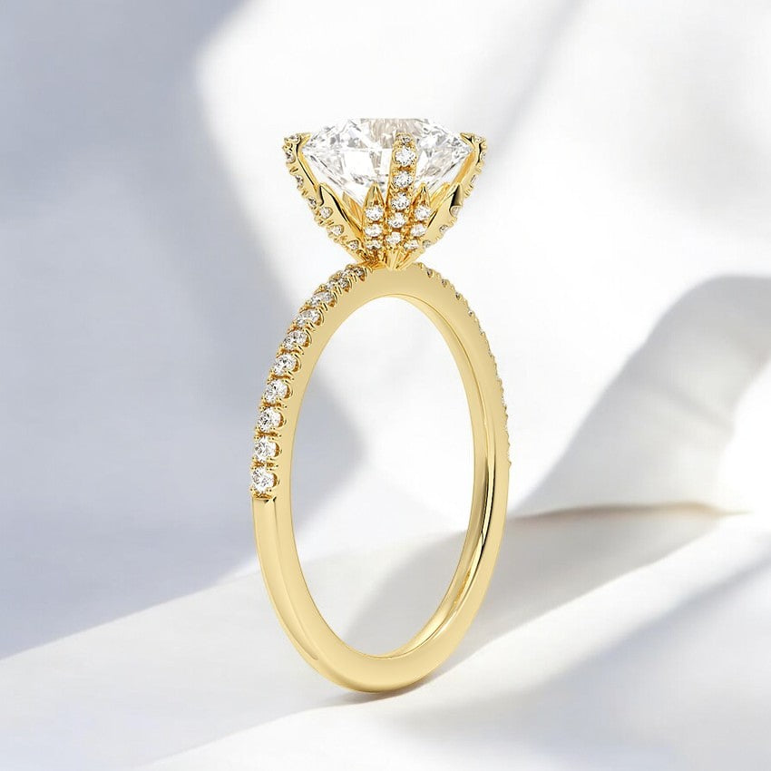 Lab Grown Diamond Engagement Ring – Intricate Design with a Modern Twist